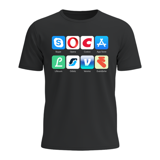 Soca Love Social Icons - Men's Tee