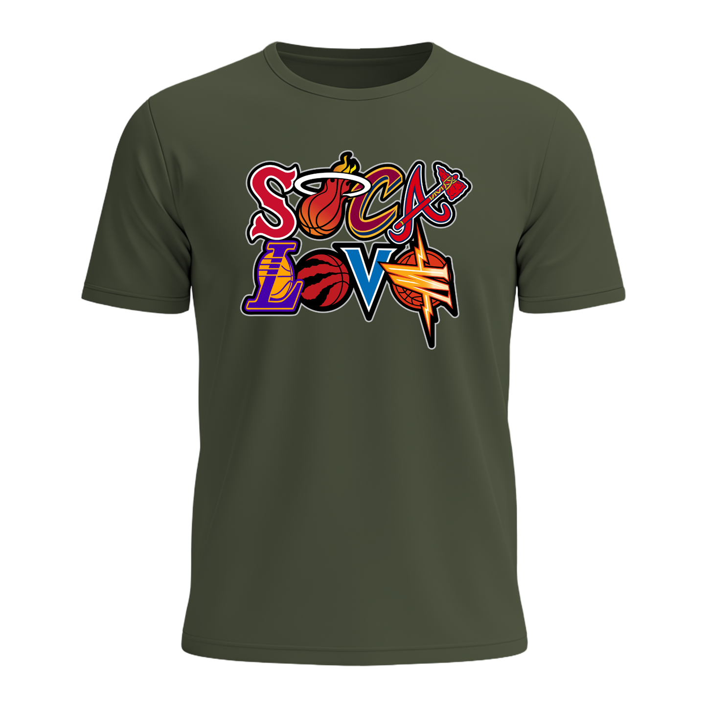 Soca Love Sports Icon Stacked - Youth Tee