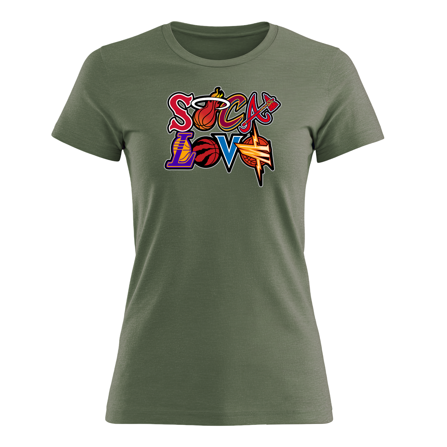 Soca Love Sports Icon Stacked - Women's Tee