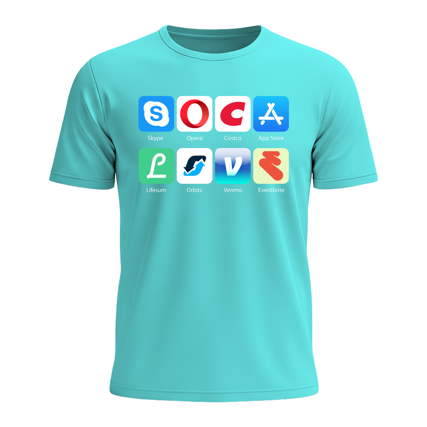 Soca Love Social Icons - Men's Tee